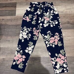 Dynamite - Navy Blue Floral Dress Pants